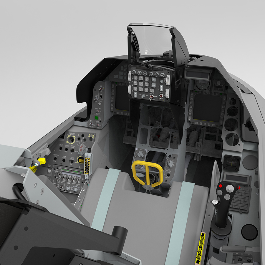 NeoEngress F-16 cockpit frame with internal parts